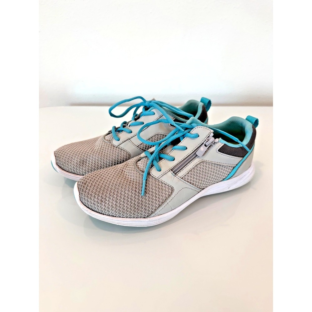 Vionic Lyla Sneakers Women's Size 9 Gray Teal Athletic Comfort Walking Shoes